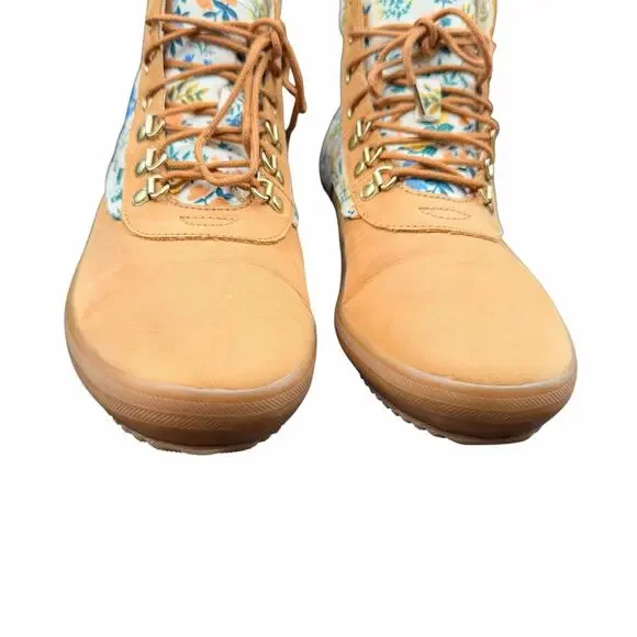 Keds x Rifle Paper Co Scout Wildflower Leather Boots 10 W wide width - Picture 2 of 13